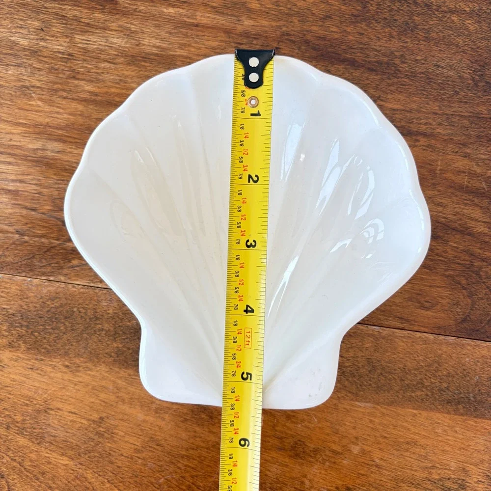Pfaltzgraff White Shell Ceramic Bowl Trinket Dish Scalloped 242 Made in USA